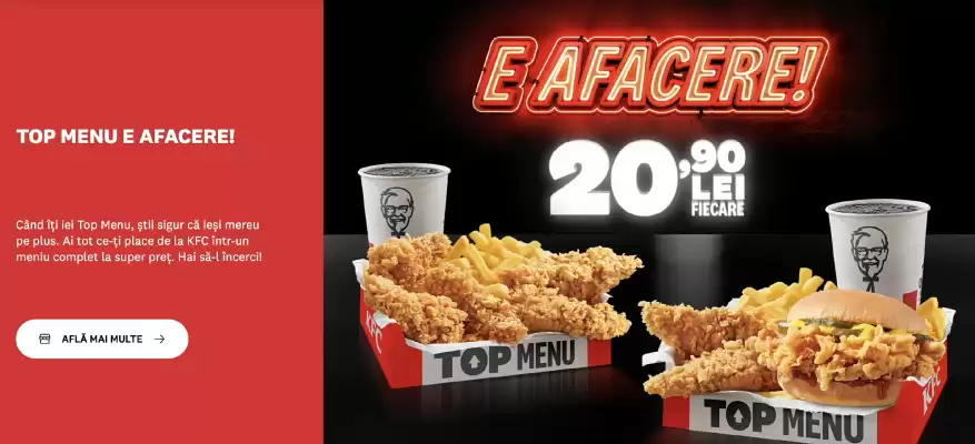 Catalog KFC (valid până la 21-01)