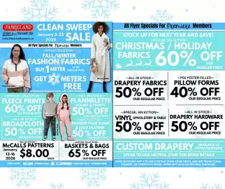Fabricland flyer Page 1