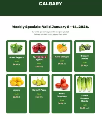 H&W Produce flyer (valid until 14-01)