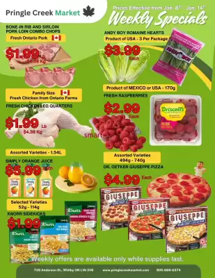Pringle Creek Market flyer (valid until 14-01)