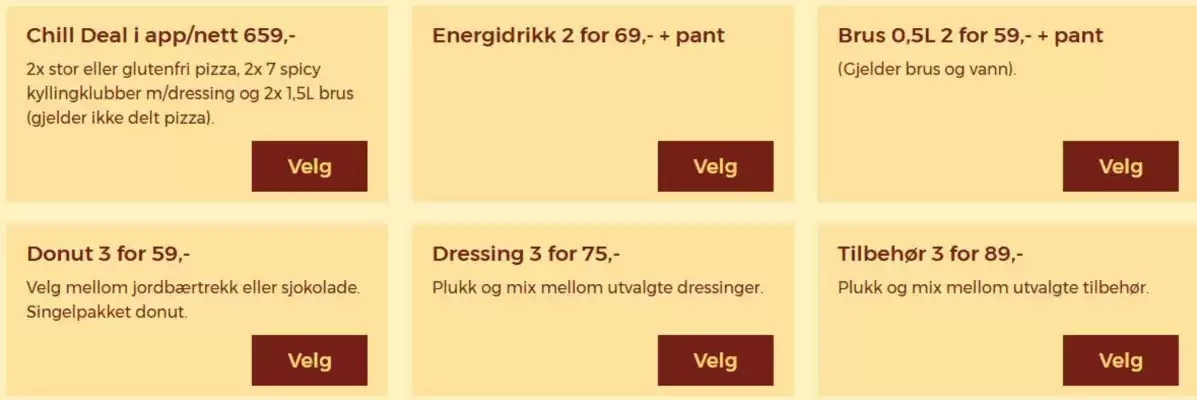 Pizzabakeren kundeavis (gyldig til 16-01)