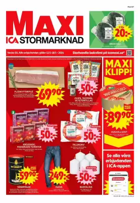 ICA Maxi reklamblad (giltig till och med 18-01)