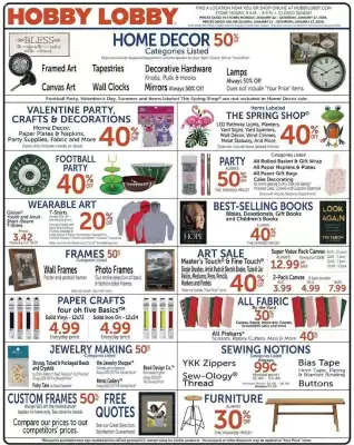 Hobby Lobby weekly ad (valid until 17-01)