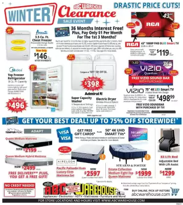 ABC Warehouse weekly ad (valid until 17-01)