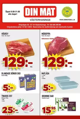 Din Mat reklamblad (giltig till och med 18-01)