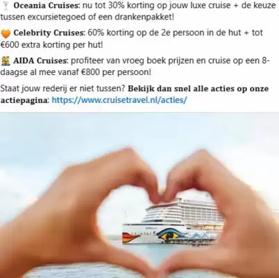 Cruise Travel folder (geldig t/m 31-01)