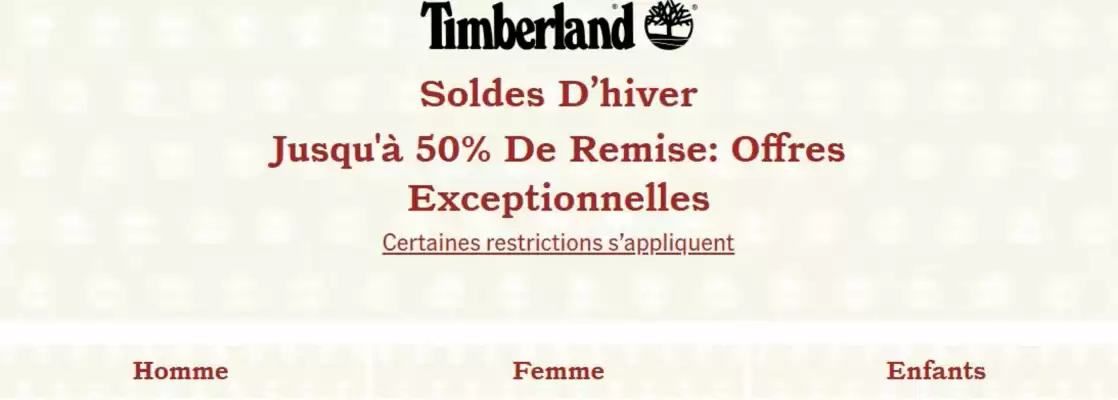 Catalogue Timberland (valable jusqu'au 3-02)