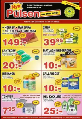 Nya Pulsen reklamblad (giltig till och med 18-01)