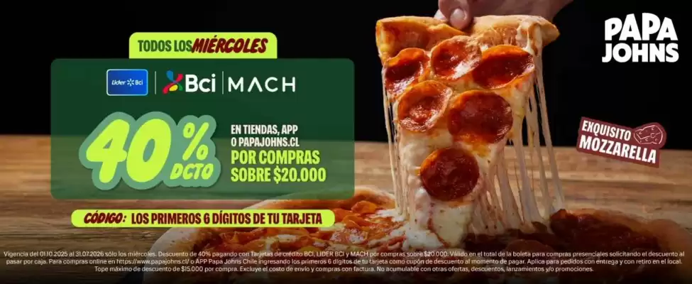 Catálogo Papa John's (válido hasta 31-07)