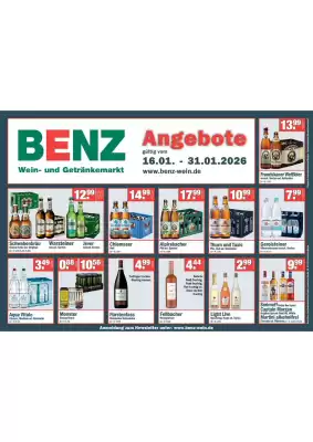 Benz Getränke Prospekt (gültig bis 31-01)