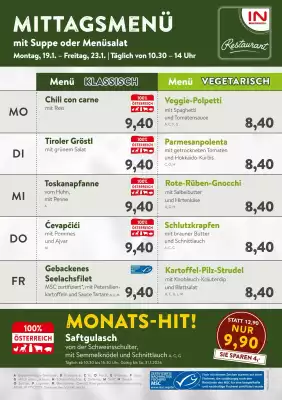 Interspar Restaurant Flugblatt (gültig bis 23-01)