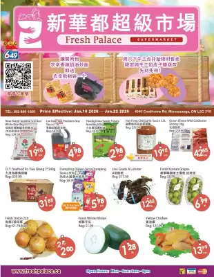 Fresh Palace Supermarket flyer (valid until 22-01)