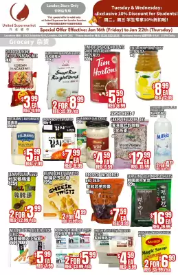 United Supermarket flyer (valid until 22-01)