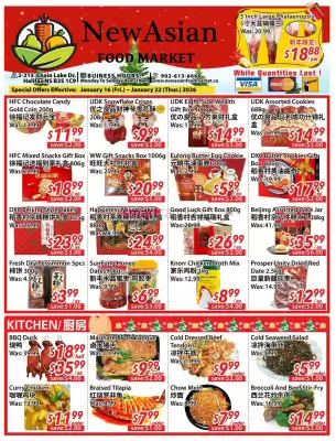New Asian Food Market flyer (valid until 22-01)
