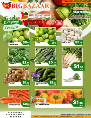 Big Bazaar Canada flyer (valid until 21-01)