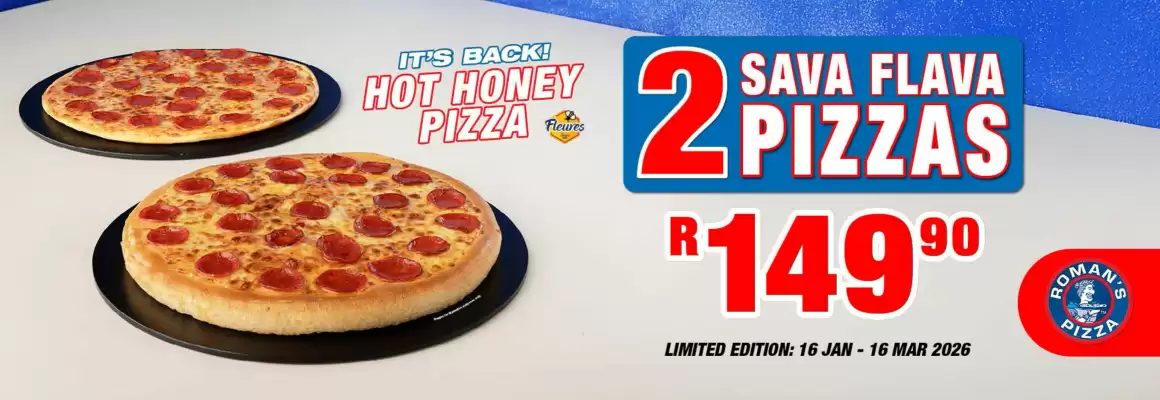 Roman's Pizza catalogue (valid until 16-03)