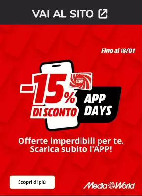 Volantino MediaWorld (valido fino al 18-01)
