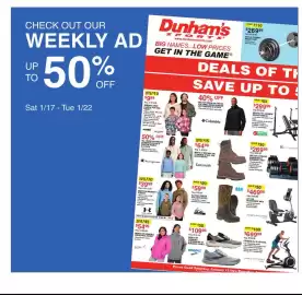 Dunham's Sports weekly ad week 3 Page 1