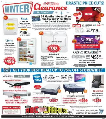ABC Warehouse weekly ad (valid until 24-01)