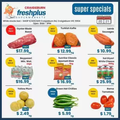 Fresh Plus Supermarkets catalogue (valid until 21-01)