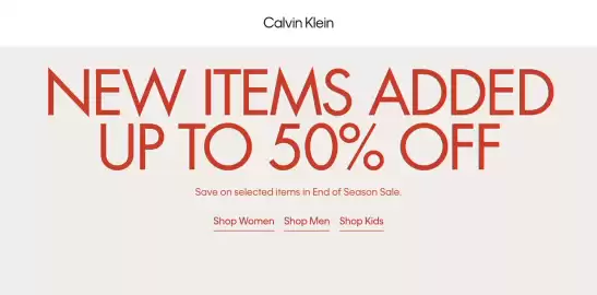 Calvin Klein leták Strana 1