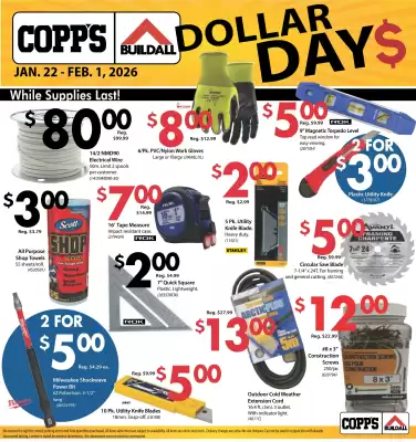 Copp's Buildall flyer (valid until 1-02)
