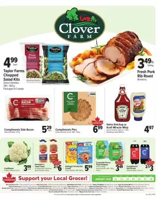 Clover Farm flyer (valid until 28-01)
