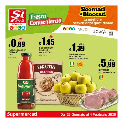 Volantino Sì con te Supermercati (valido fino al 4-02)
