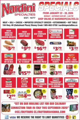 Nardini Specialties flyer (valid until 28-01)