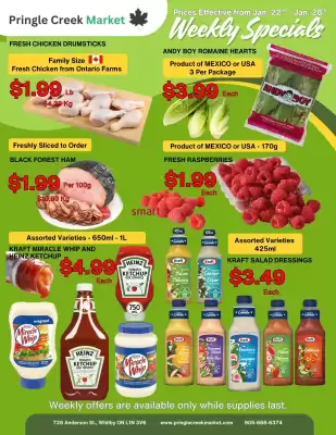 Pringle Creek Market flyer (valid until 28-01)