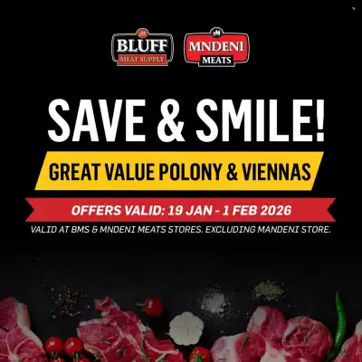 Bluff Meat Supply catalogue (valid until 1-02)