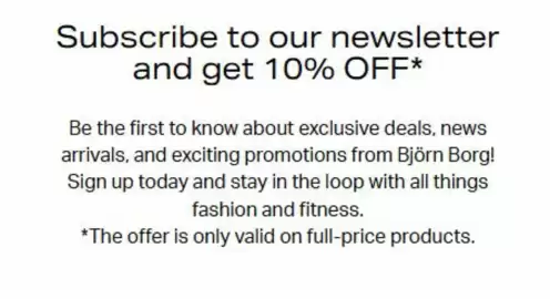 Björn Borg kundeavis Side 1