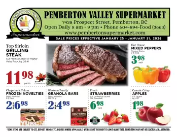 Pemberton Valley Supermarket flyer week 5 Page 1