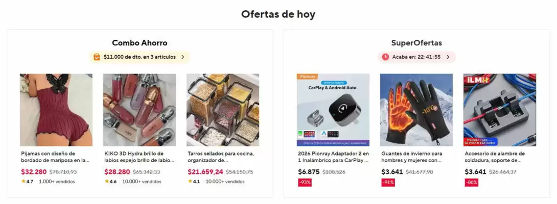 Catálogo AliExpress (válido hasta 23-01)