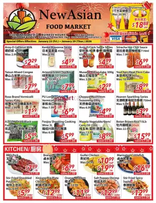 New Asian Food Market flyer (valid until 29-01)