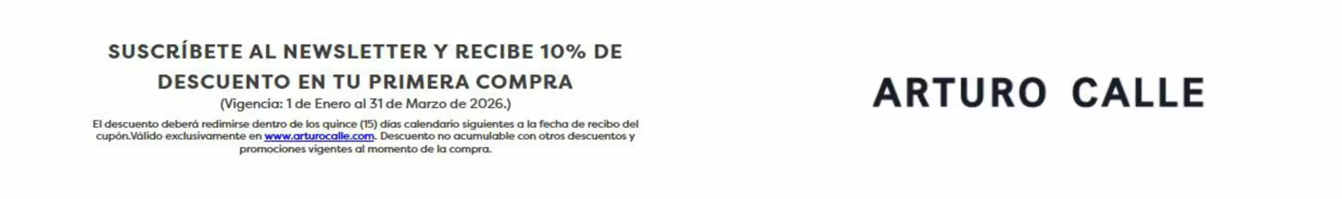 Catálogo Arturo Calle (válido hasta 31-03)