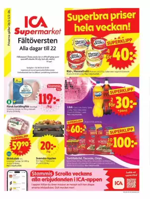 ICA Supermarket reklamblad (giltig till och med 1-02)