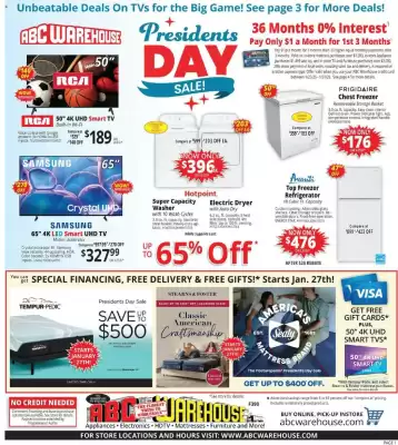 ABC Warehouse weekly ad (valid until 31-01)