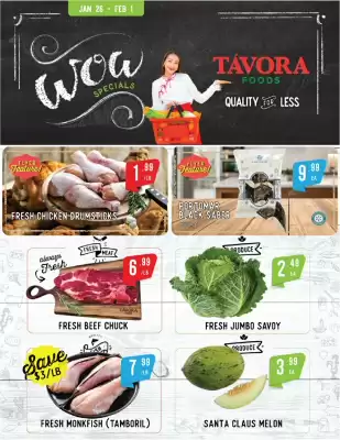 Tavora Foods flyer (valid until 1-02)