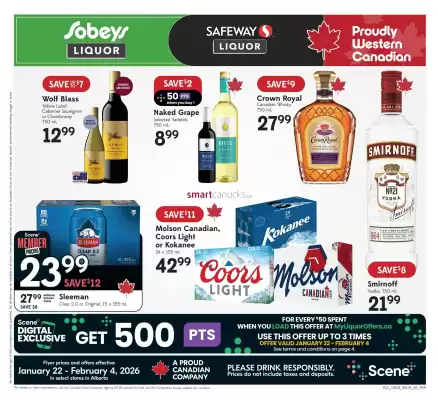 Safeway Liquor flyer (valid until 4-02)