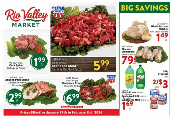 Rio Valley Market weekly ad (valid until 2-02)