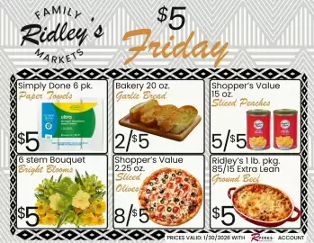Ridley's Family Markets weekly ad week 5 Page 1