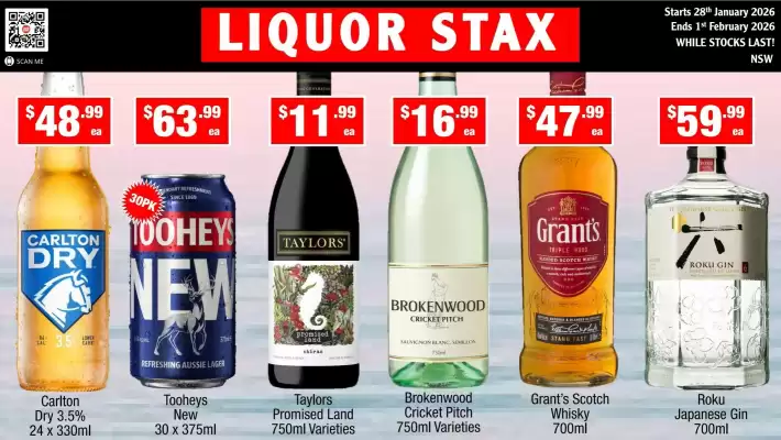Liquor Stax catalogue (valid until 1-02)
