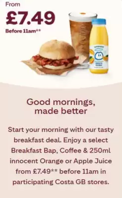 Costa Coffee leaflet (valid until 14-02)