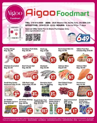 Aigoo Foodmart flyer (valid until 5-02)
