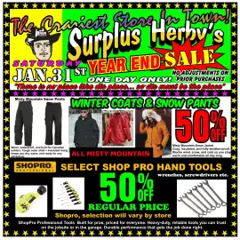 Surplus Herby's flyer Page 1