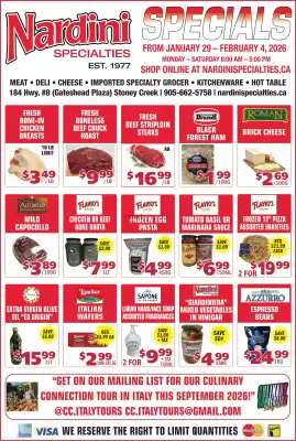 Nardini Specialties flyer (valid until 4-02)