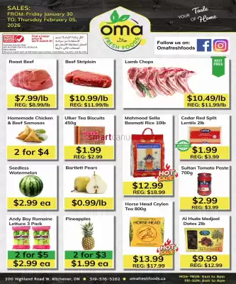 Oma Fresh Foods flyer (valid until 5-02)