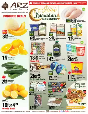 Arz Fine Foods flyer (valid until 5-02)