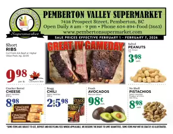 Pemberton Valley Supermarket flyer week 6 Page 1